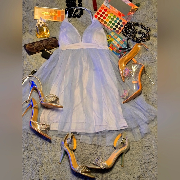 Lavender purple mini tulle dress size Small - Picture 6 of 11